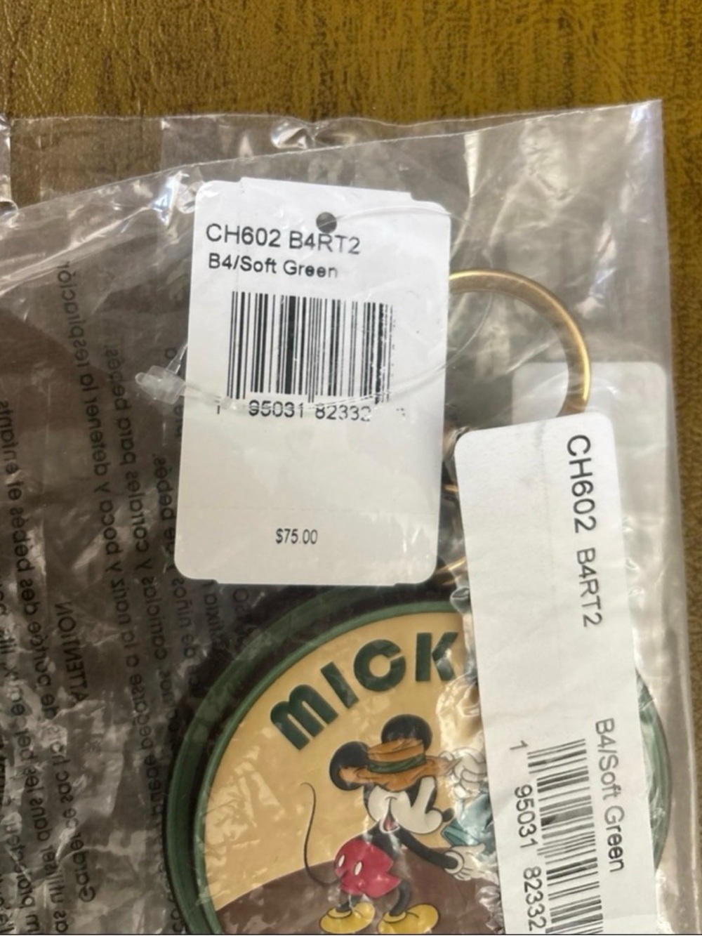 Coach X Disney Mickey Mouse Garden Party Bag Charm CH602 NWT - Picture 12 of 12